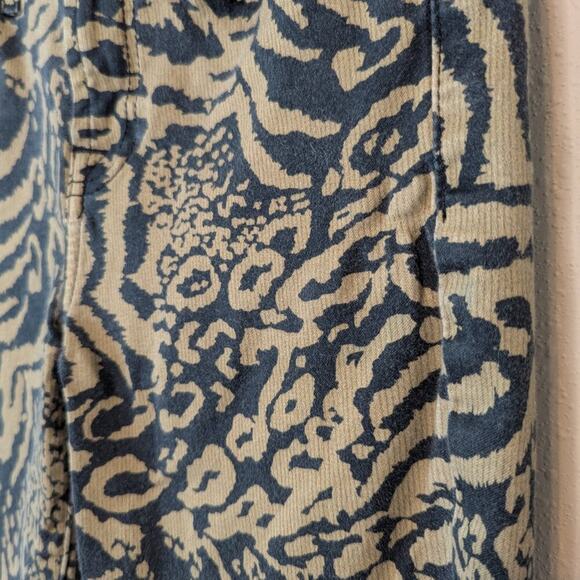 7 For All Mankind 7FAM The Ankle Skinny Jeans Royal Leopard Print Size 25 - Picture 3 of 10